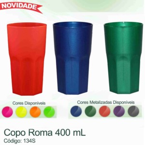 LPR Promocional - Brinde Copo Roma Personalizado, 400ml