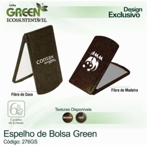 LPR Promocional - Brinde Espelho de bolsa Green personalizado