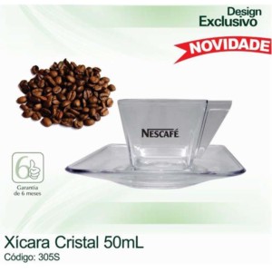 LPR Promocional - Brinde Xícara com pires Cristal, personalizada